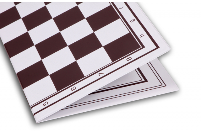 Tablero de ajedrez (32,5 x 32,5) + tablero de juego de molino, plegable, blanco / marrón